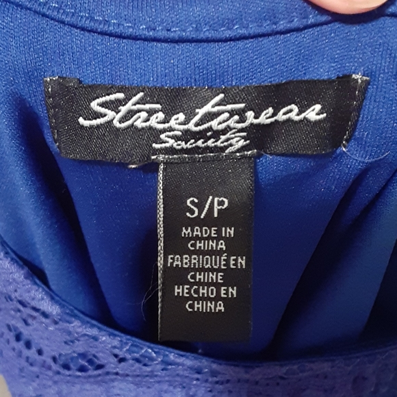 NEW Womens Blue Lace Bodycon Mini Dress - Picture 5 of 5